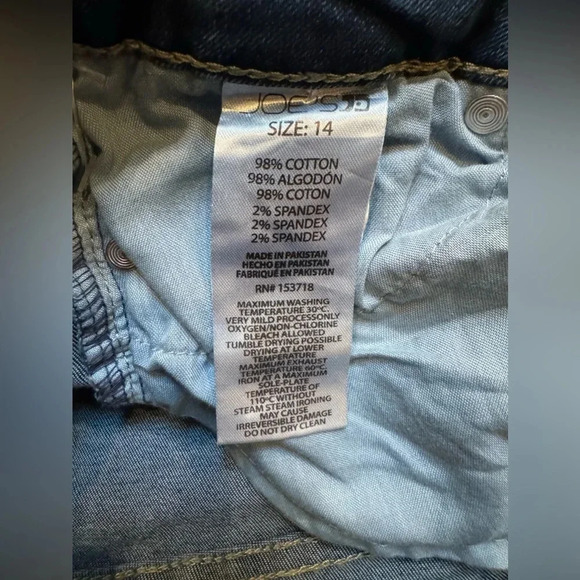 Joe's Dylan Mid Rise Skinny Ankle Ripped Medium Wash Jean Sz 14 - Picture 3 of 4